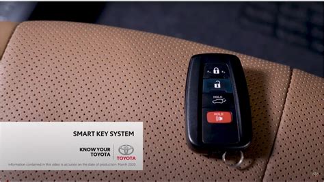 Toyota smart key system 2022